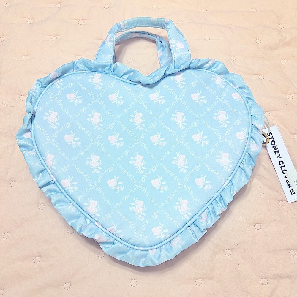 Stoney Clover Lane High Tea Ruffle Heart Tote